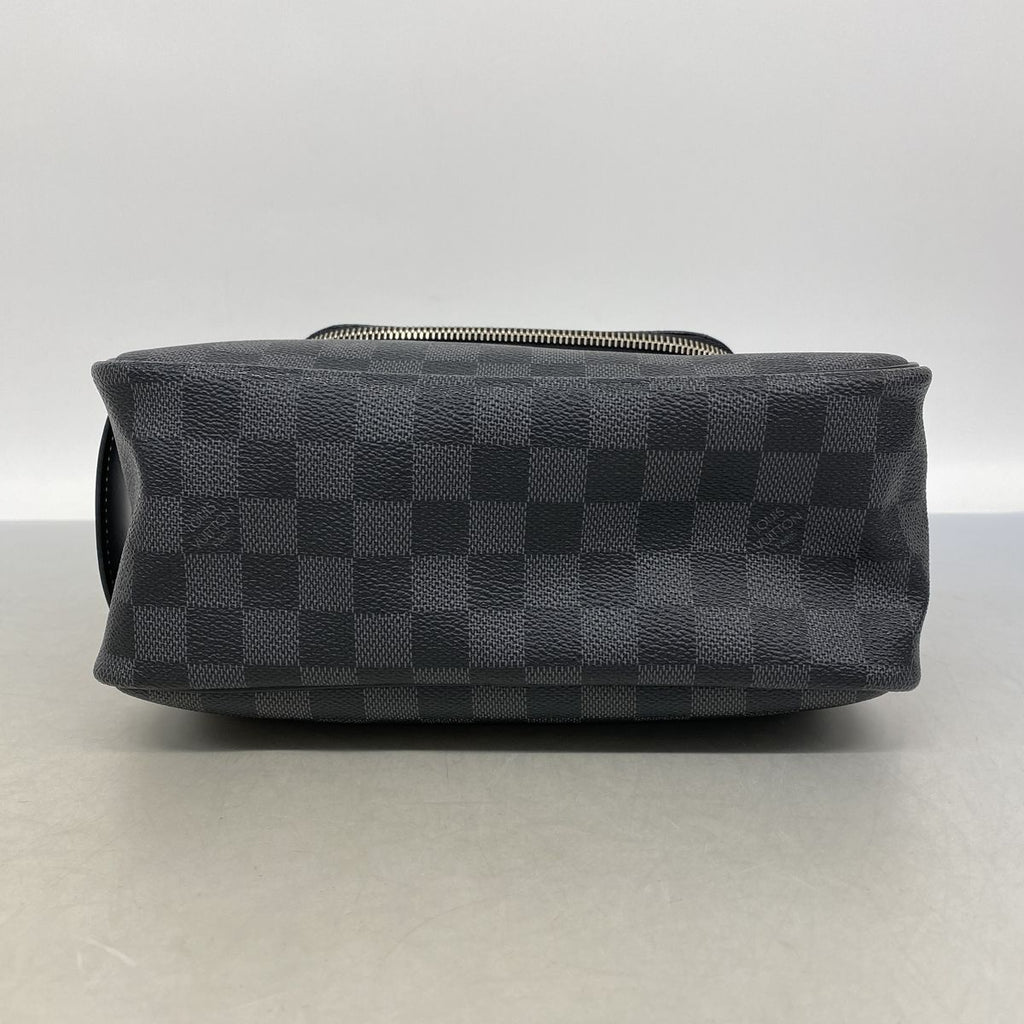 Louis Vuitton Clutch Damier Graphite Toilet Pouch Black Gray — view 3