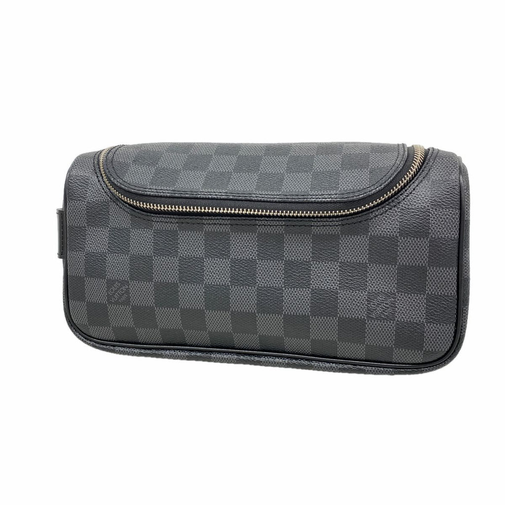 Louis Vuitton Clutch Damier Graphite Toilet Pouch Black Gray
