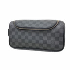 Louis Vuitton Clutch Damier Graphite Toilet Pouch Black Gray