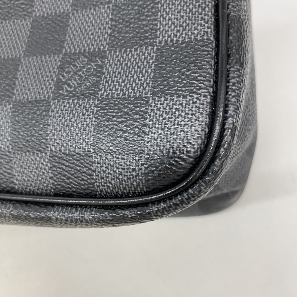 Louis Vuitton Clutch Damier Graphite Toilet Pouch Black Gray — view 7