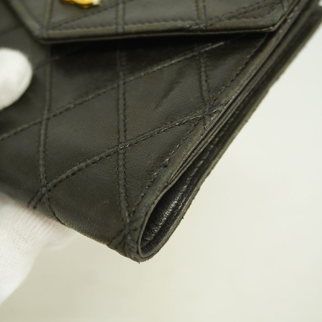 Chanel Wallet Bicolor Lambskin Black Gold — view 5