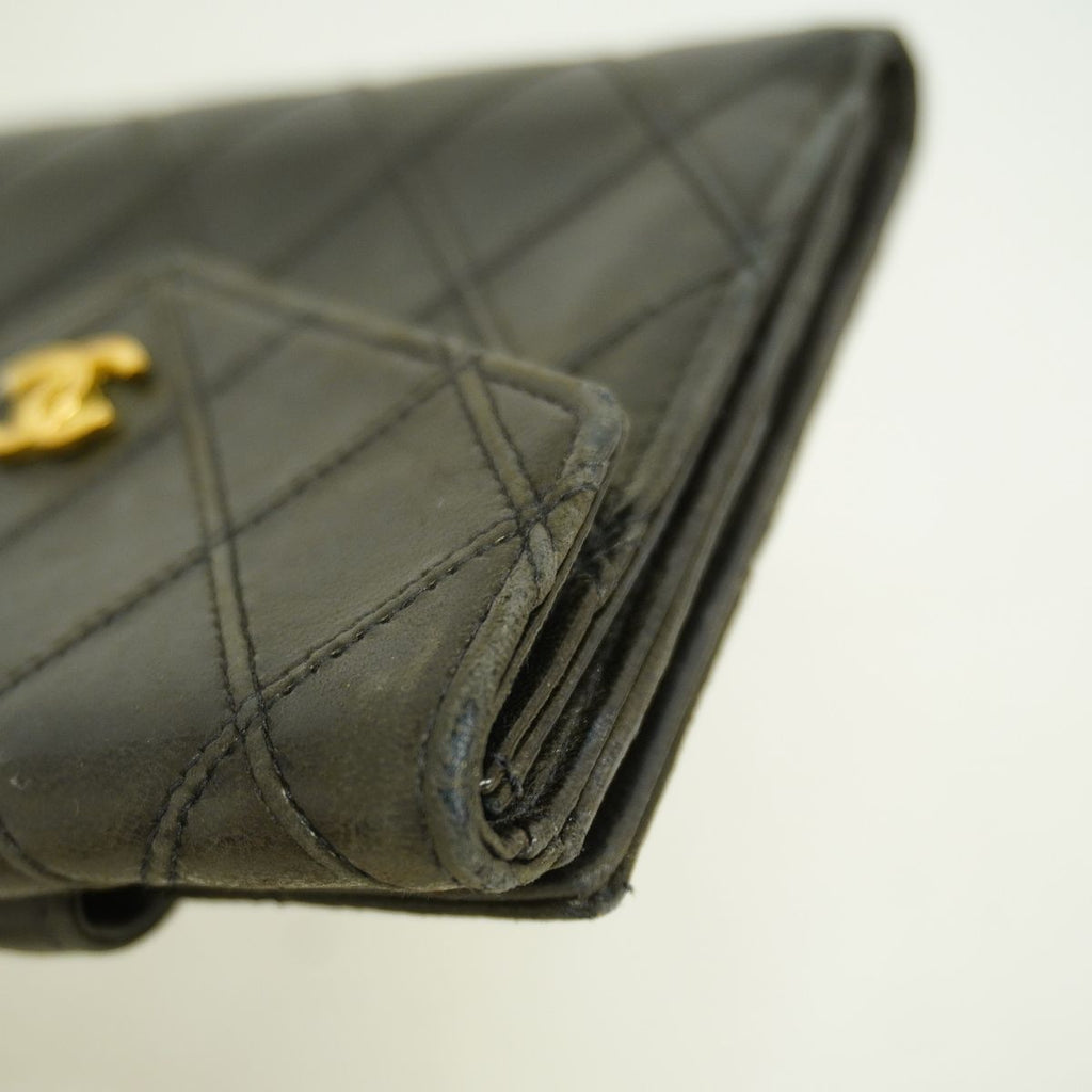 Chanel Wallet Bicolor Lambskin Black Gold — view 7