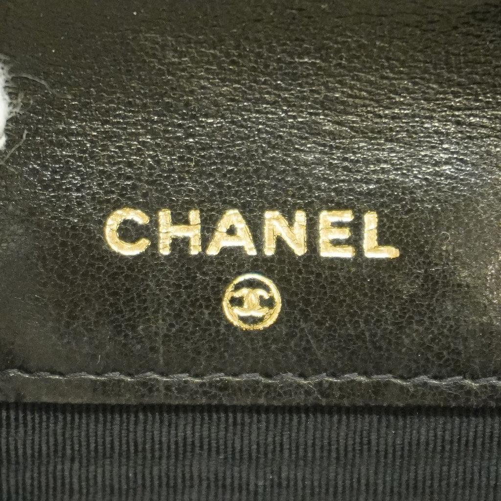 Chanel Wallet Bicolor Lambskin Black Gold — view 4