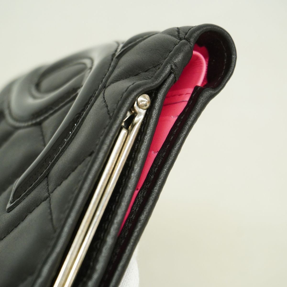 Chanel Wallet Cambon Lambskin Black Silver — view 7