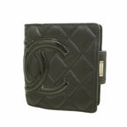 Chanel Wallet Cambon Lambskin Black Silver