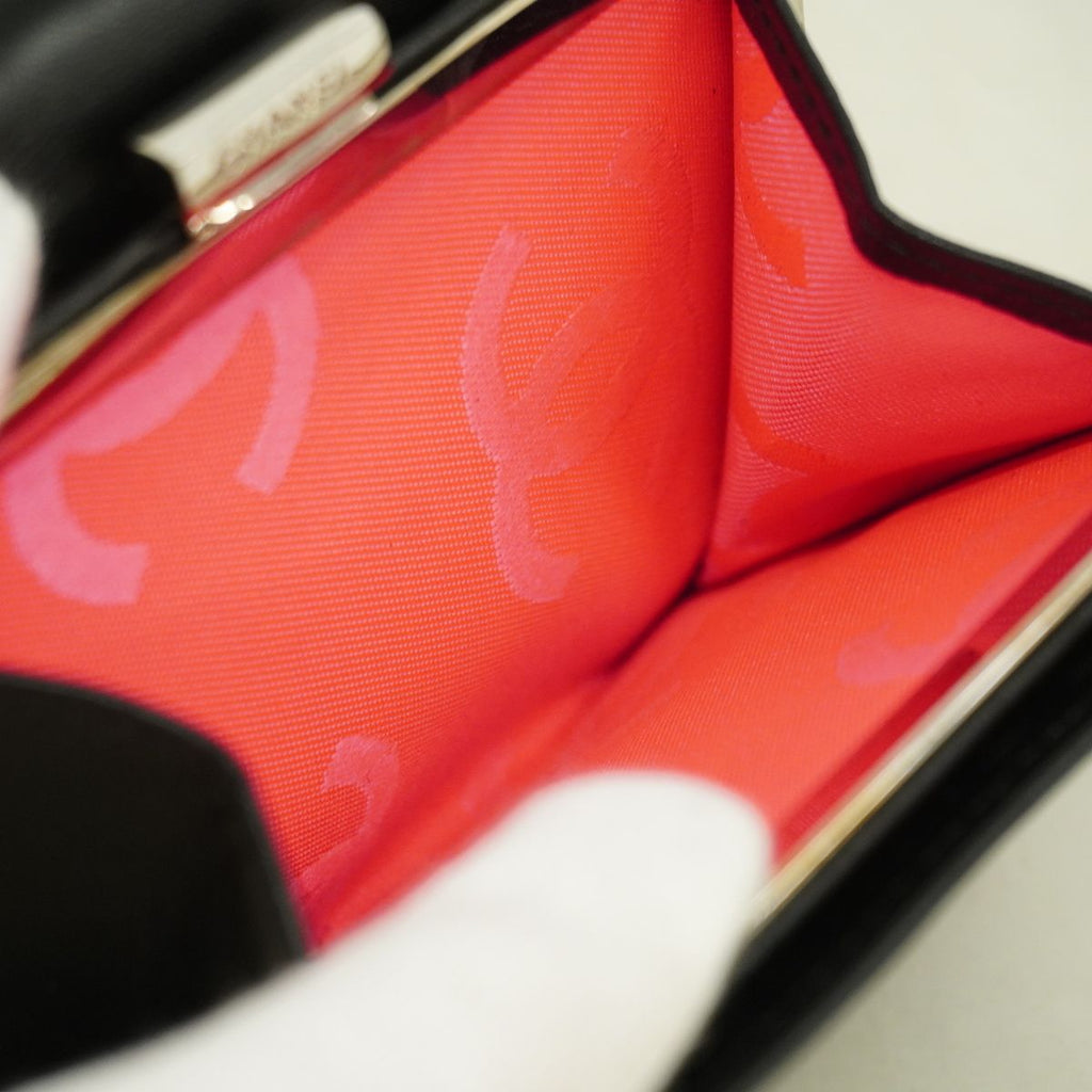 Chanel Wallet Cambon Lambskin Black Silver — view 8