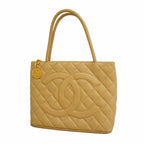 Chanel Tote Bag Reissue Caviar Leather Beige Gold