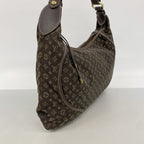 Louis Vuitton Shoulder Bag Monogram Mini Lin Manon MM Ebene — view 2