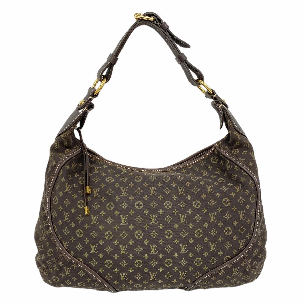 Louis Vuitton Shoulder Bag Monogram Mini Lin Manon MM Ebene