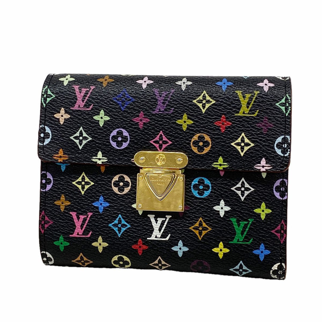 Louis Vuitton Trifold Wallet Monogram Multicolor Portefeuille Koala Noir