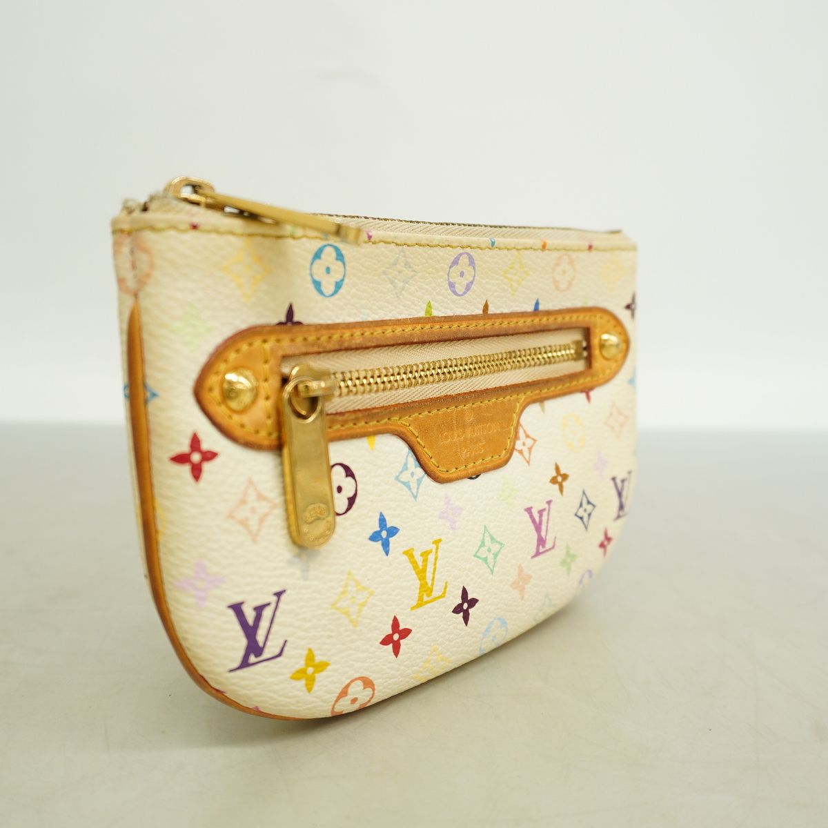 Louis Vuitton Coin Purse Monogram Multicolor Pochette MM Blanc — view 2