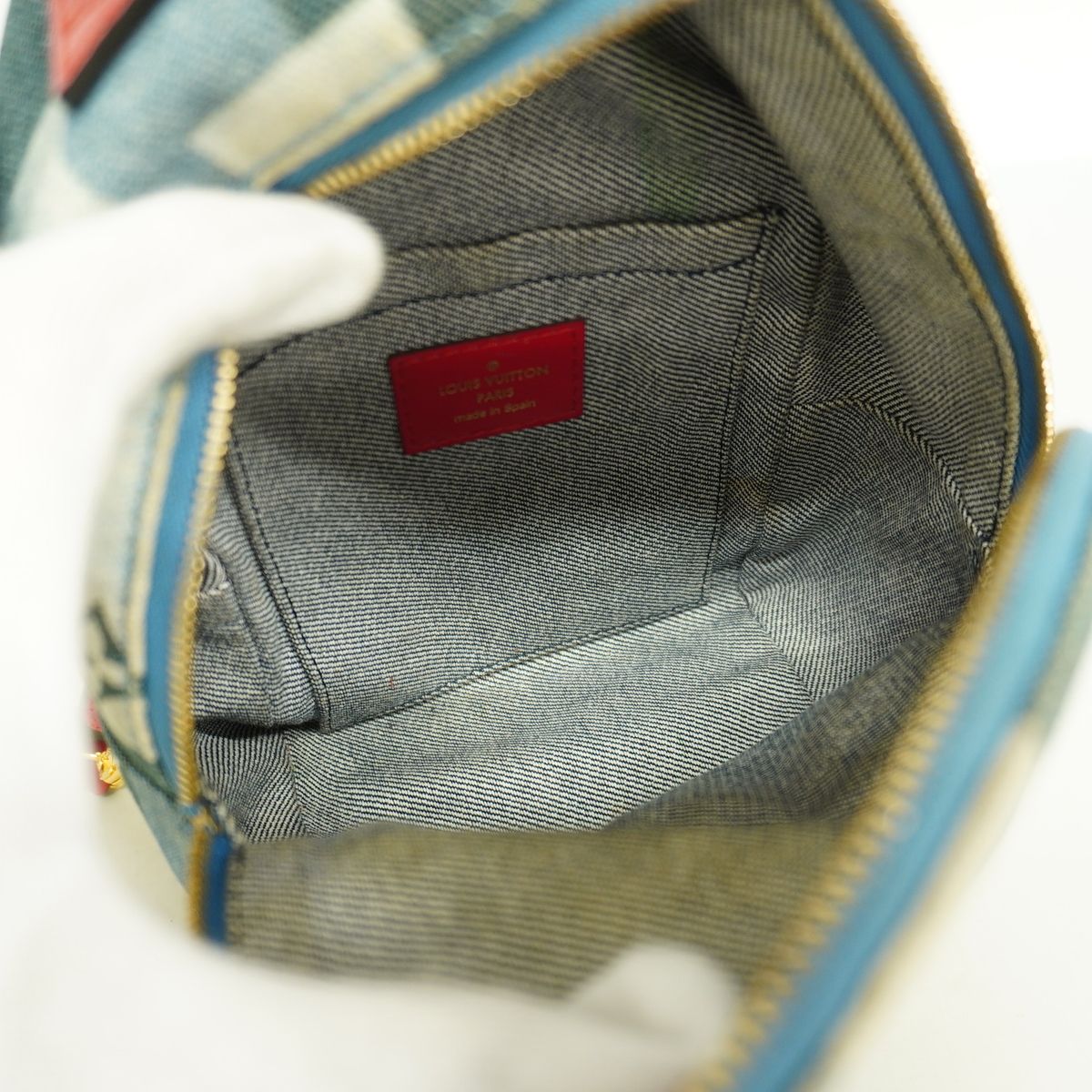 Louis Vuitton Backpack Monogram Denim Palm Springs Mini Blue — view 4