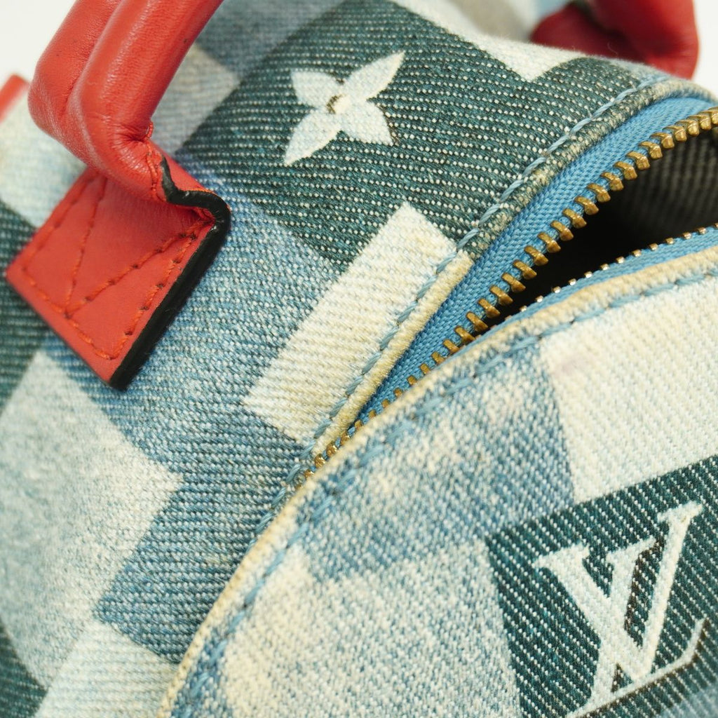 Louis Vuitton Backpack Monogram Denim Palm Springs Mini Blue — view 7