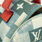 Louis Vuitton Backpack Monogram Denim Palm Springs Mini Blue — view 7