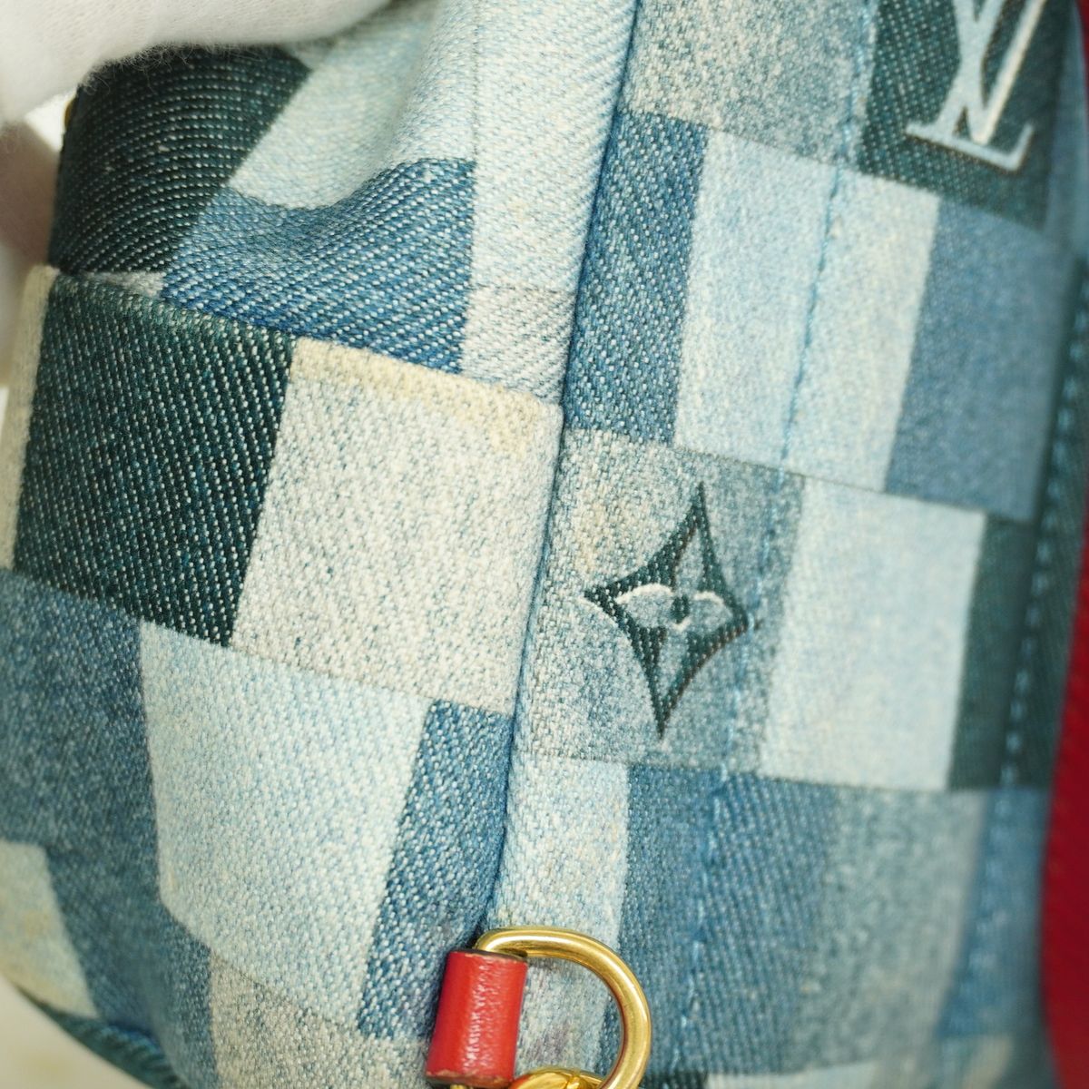 Louis Vuitton Backpack Monogram Denim Palm Springs Mini Blue — view 8