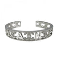 Chanel Bangle Silver CC Logo Bracelet
