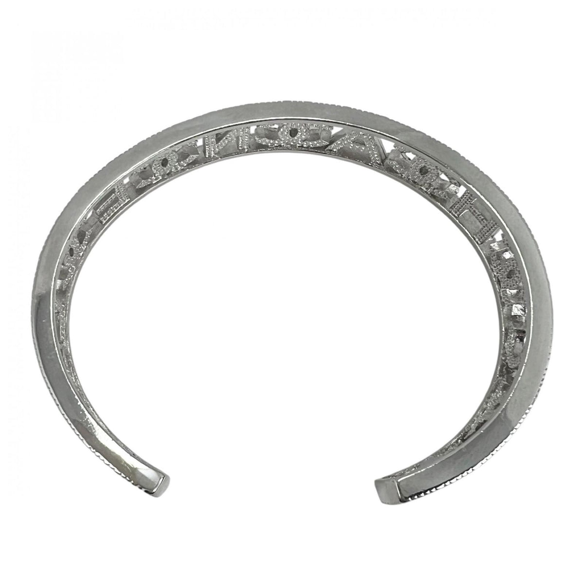 Chanel Bangle Silver CC Logo Bracelet — view 2