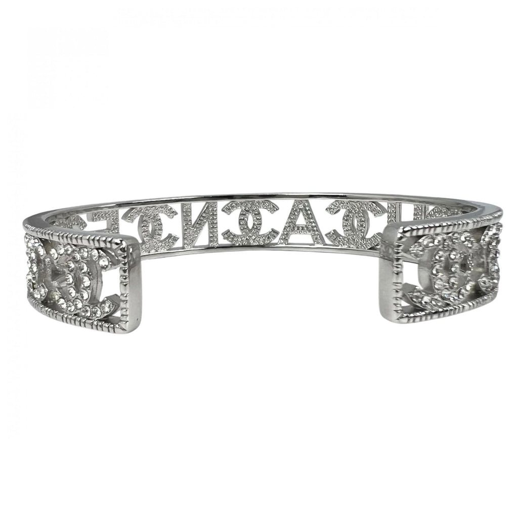 Chanel Bangle Silver CC Logo Bracelet — view 4