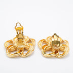 Chanel Earrings Vintage CC Logo Gold Plated — view 3