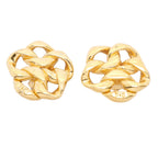 Chanel Earrings Vintage CC Logo Gold Plated