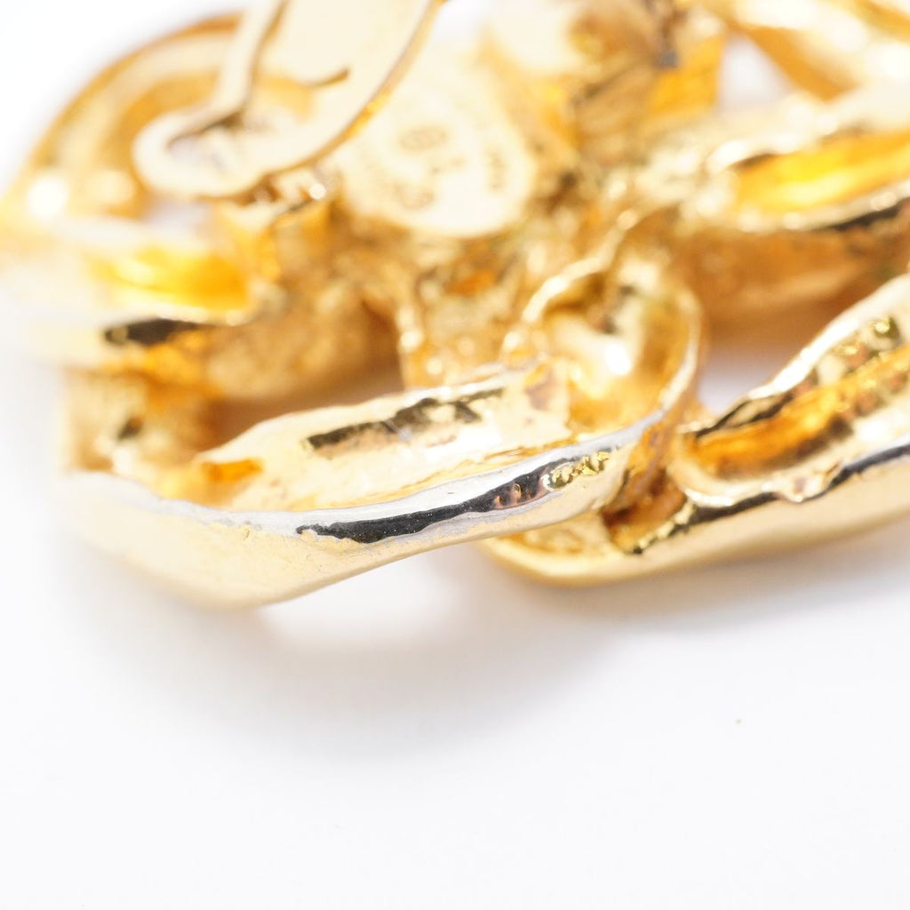 Chanel Earrings Vintage CC Logo Gold Plated — view 7