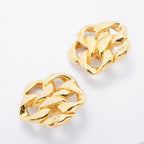 Chanel Earrings Vintage CC Logo Gold Plated — view 2