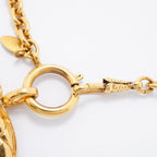 Chanel Necklace Vintage CC Logo Quilted Gold Plated — view 4