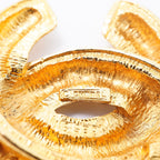 Chanel Necklace Vintage CC Logo Quilted Gold Plated — view 6