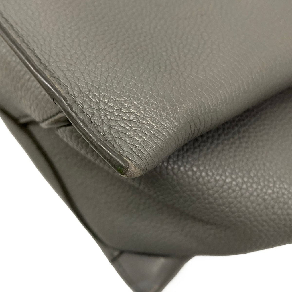 Celine Shoulder Bag Trifold Gray Leather — view 6