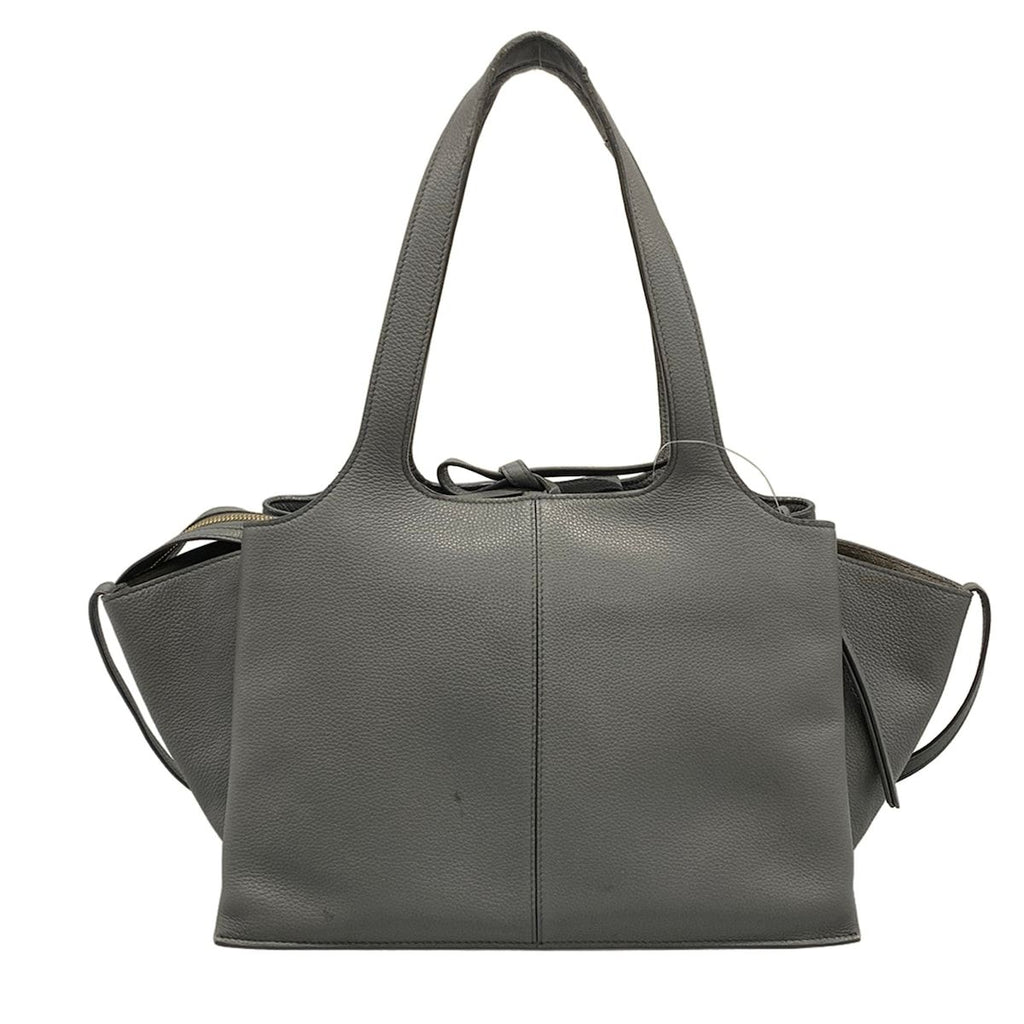 Celine Shoulder Bag Trifold Gray Leather — view 3