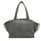 Celine Shoulder Bag Trifold Gray Leather — view 3