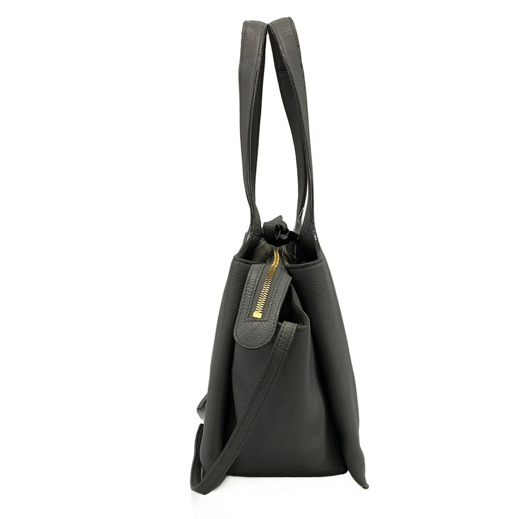 Celine Shoulder Bag Trifold Gray Leather — view 4
