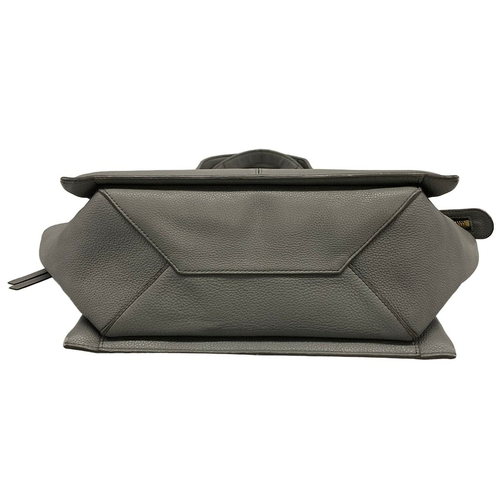 Celine Shoulder Bag Trifold Gray Leather — view 5