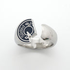 Hermes Ring Carrousel Metal Silver Navy — view 2