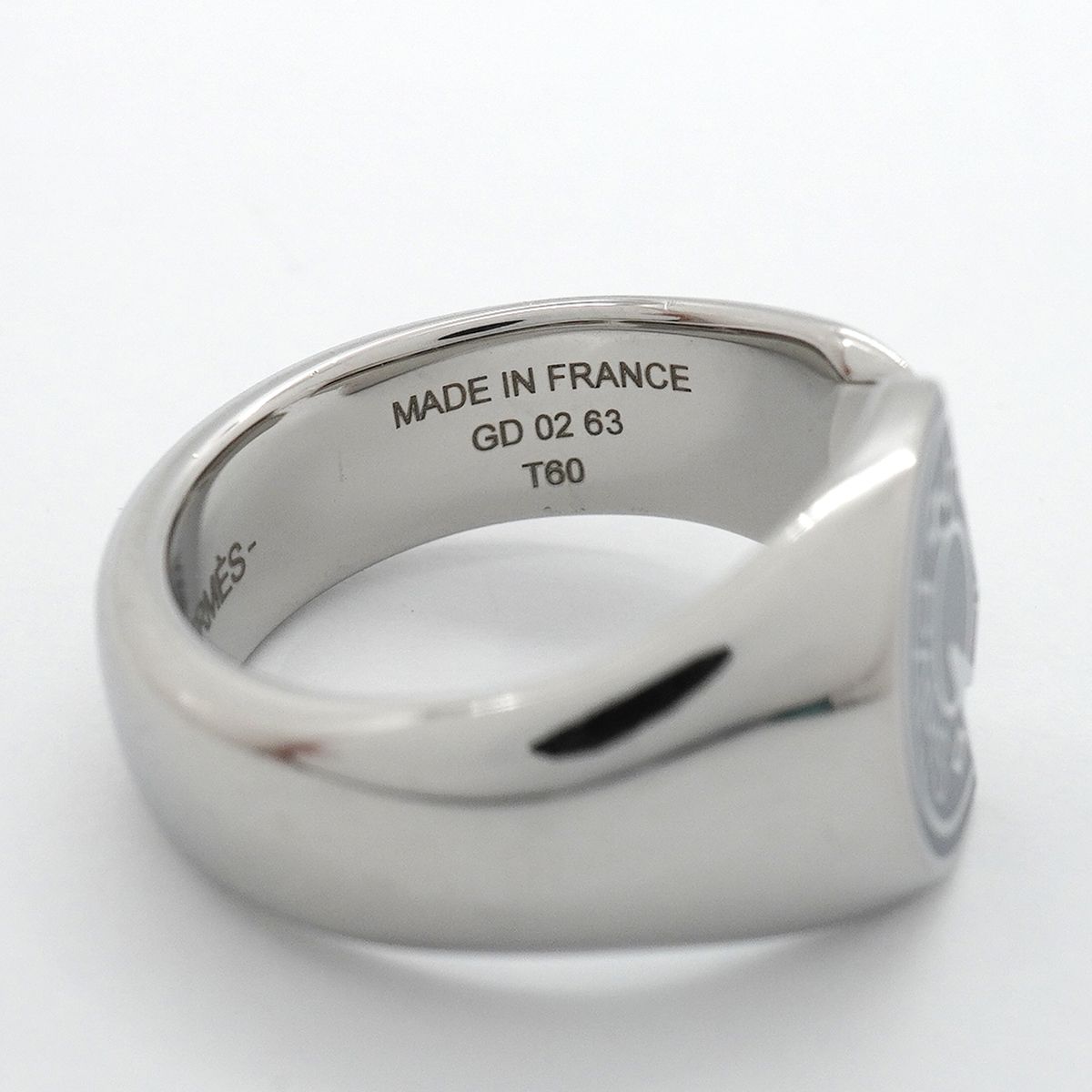 Hermes Ring Carrousel Metal Silver Navy — view 5