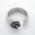 Hermes Ring Carrousel Metal Silver Navy — view 3