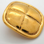 Chanel Earrings Vintage Quilted Diamond Shape Gold Plated — view 6