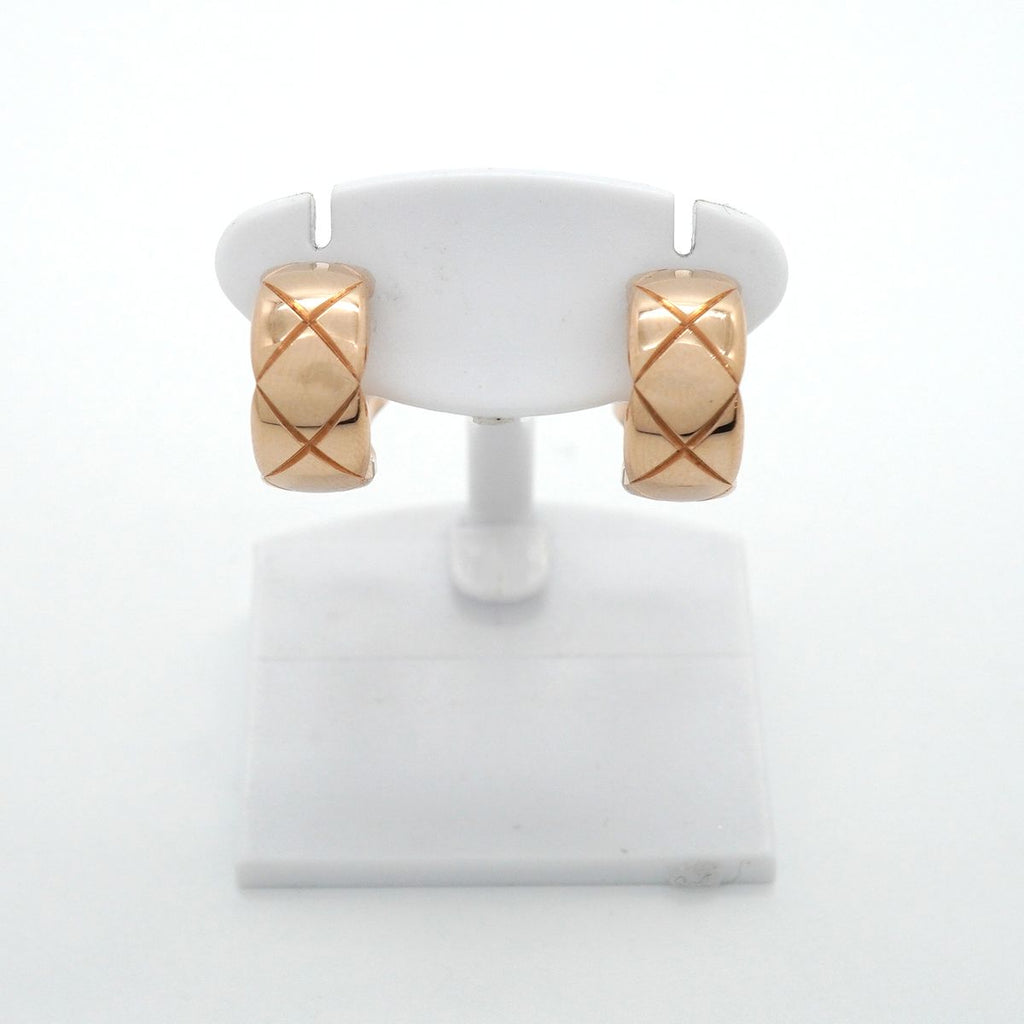 Chanel Earrings Coco Crush Beige Gold 18K Pink — view 2