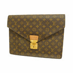 Louis Vuitton Clutch Monogram Porte de Gumain Senatur Brown