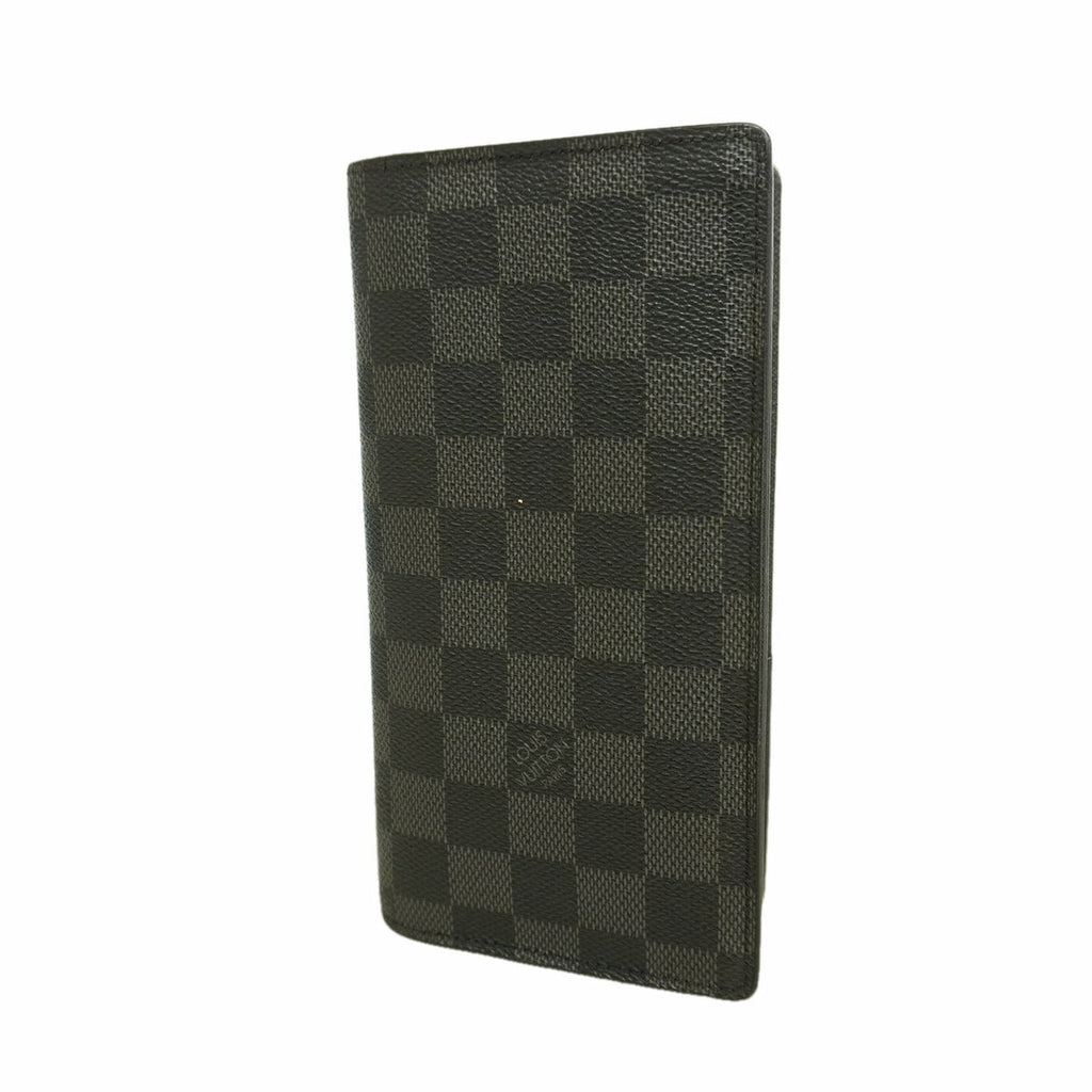 Louis Vuitton Wallet Damier Graphite Portefeuille Brazza Black Gray