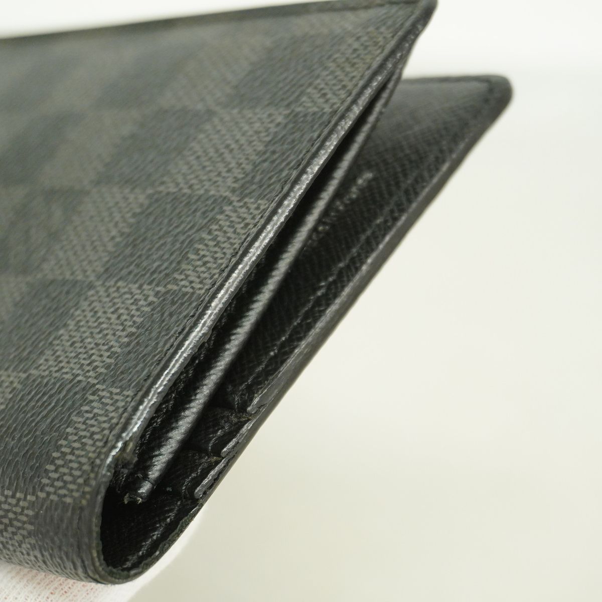 Louis Vuitton Wallet Damier Graphite Portefeuille Brazza Black Gray — view 6
