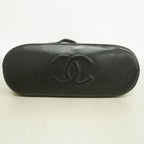 Chanel Tote Bag Quilted Lambskin Black Gold — view 3