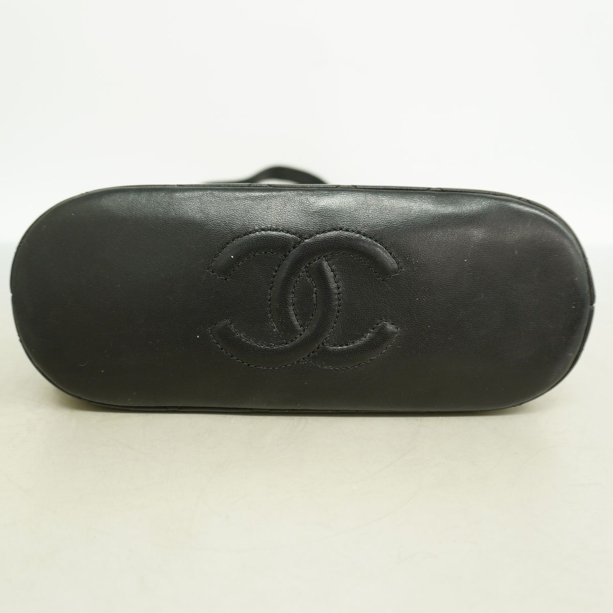 Chanel Tote Bag Quilted Lambskin Black Gold — view 3