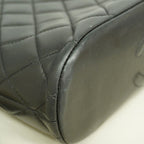 Chanel Tote Bag Quilted Lambskin Black Gold — view 6