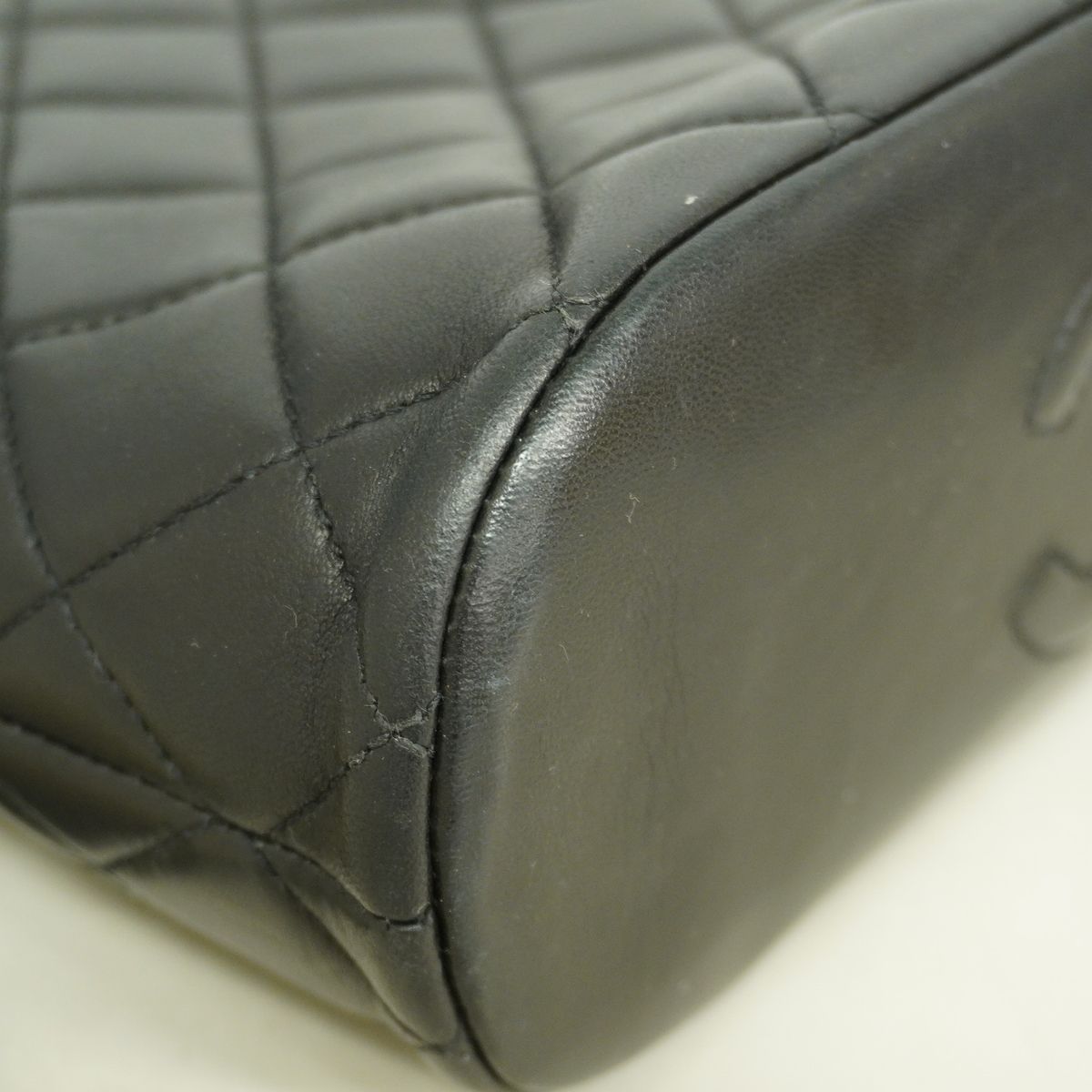 Chanel Tote Bag Quilted Lambskin Black Gold — view 6