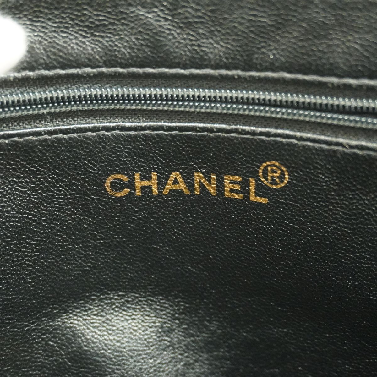 Chanel Tote Bag Quilted Lambskin Black Gold — view 5