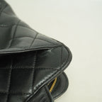 Chanel Tote Bag Quilted Lambskin Black Gold — view 8