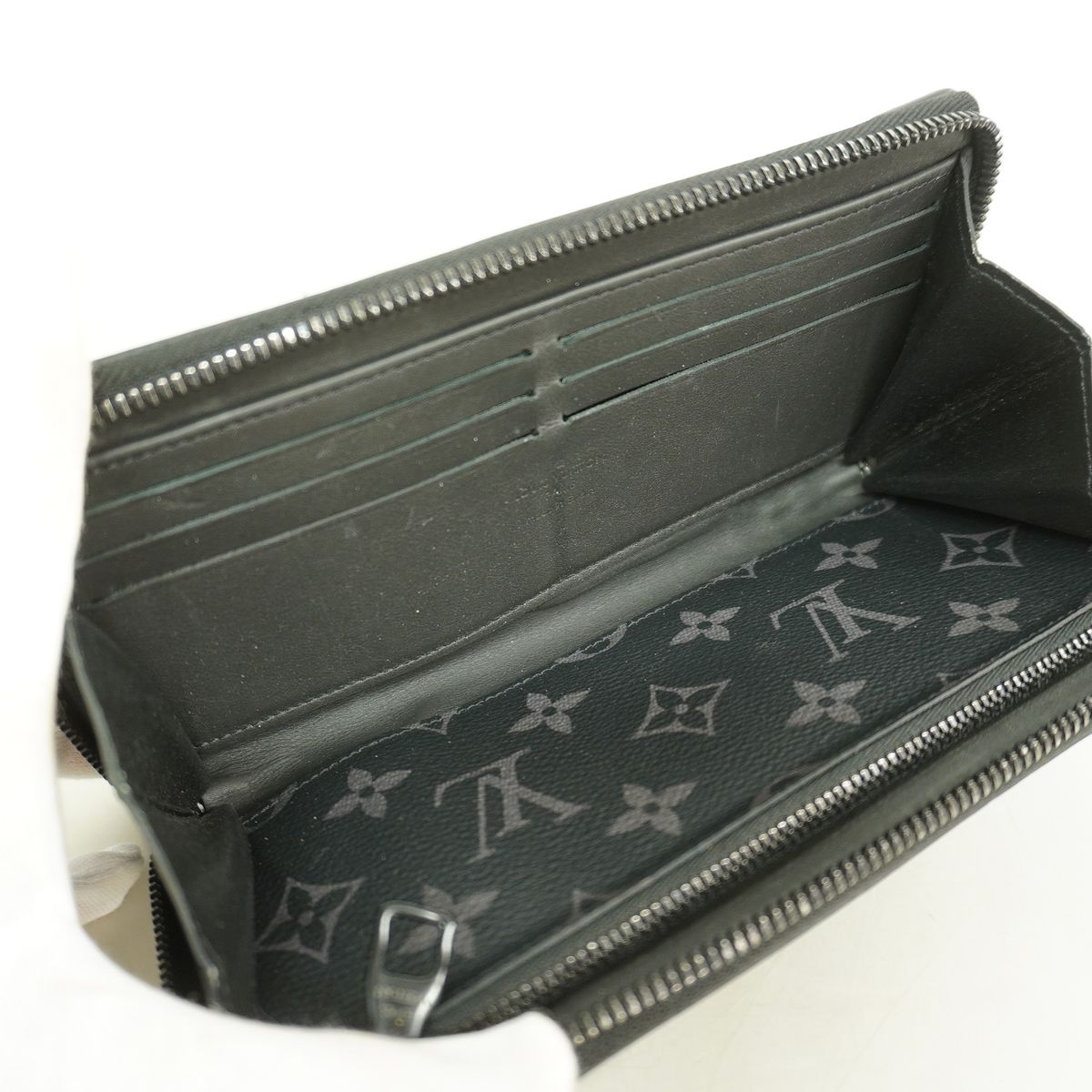 Louis Vuitton Wallet Monogram Eclipse Trunk Zippy Black — view 3