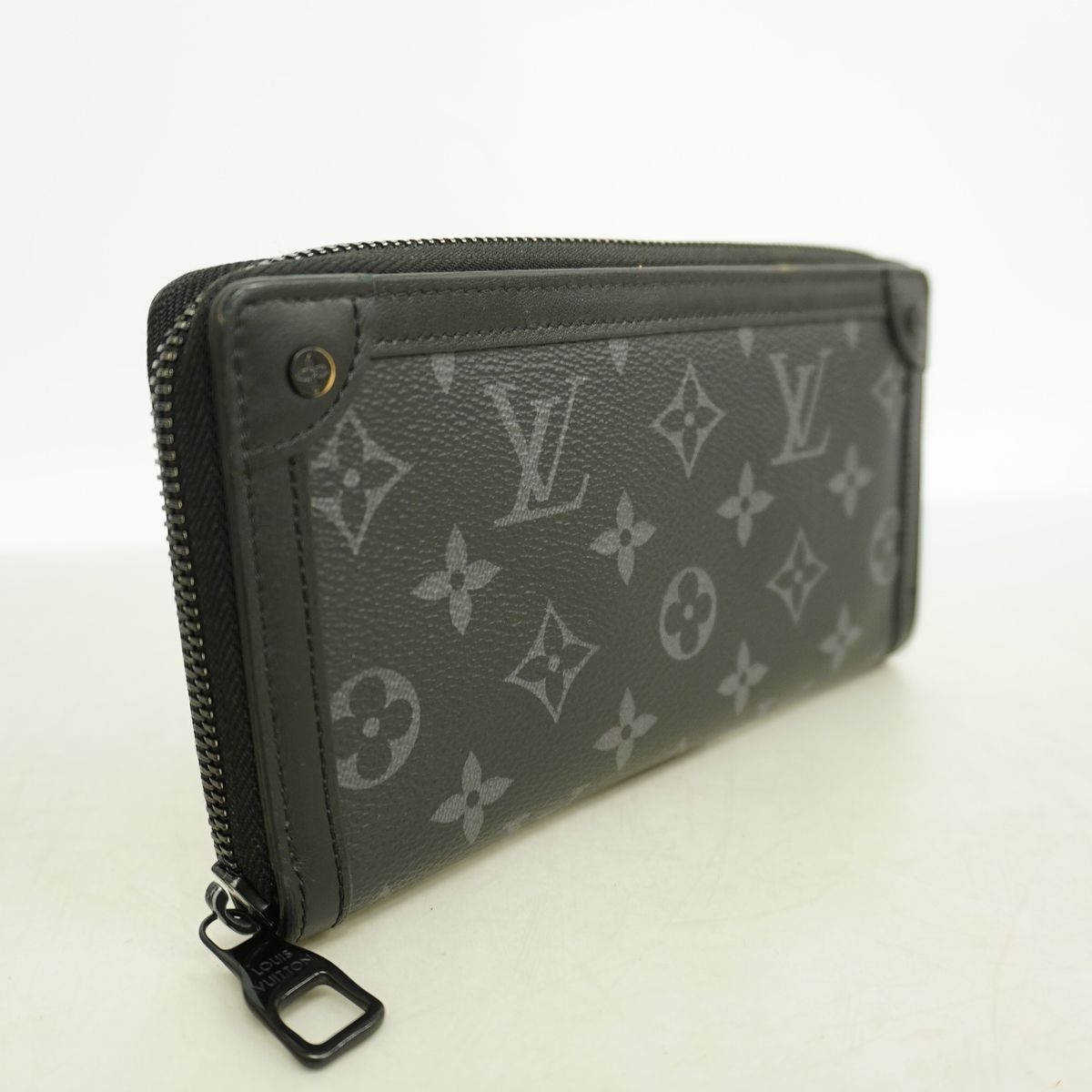 Louis Vuitton Wallet Monogram Eclipse Trunk Zippy Black — view 2