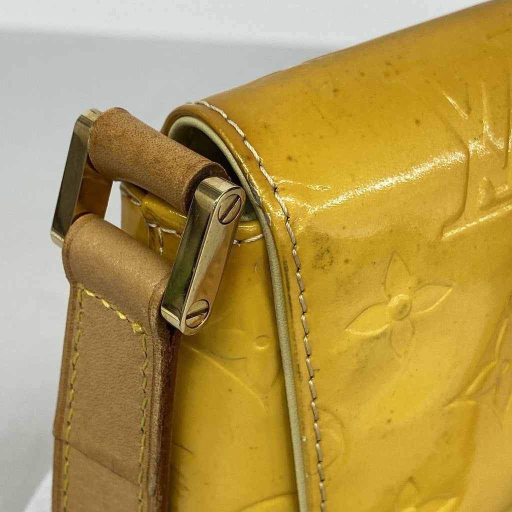 Louis Vuitton Shoulder Bag Vernis Thompson Street Lime Yellow — view 7